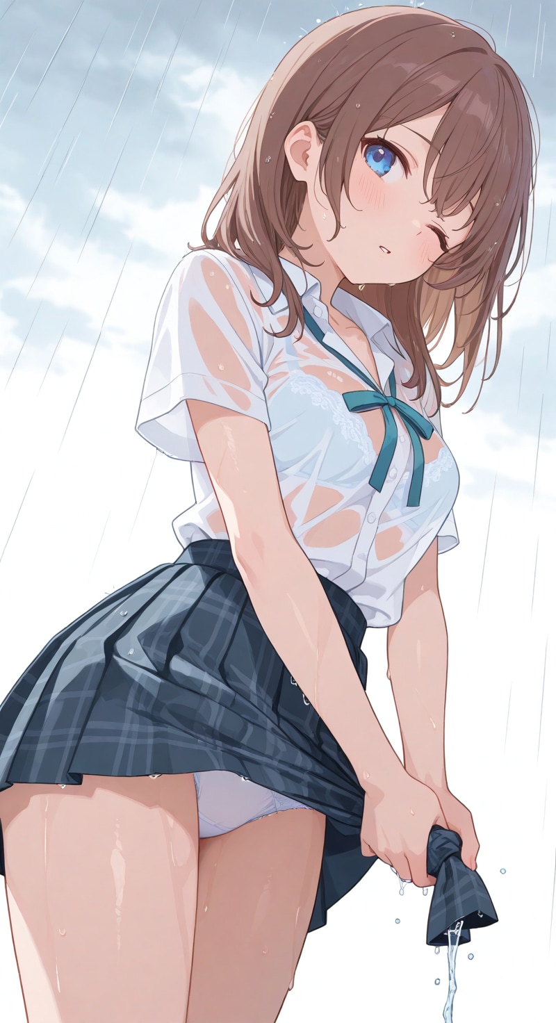 びしょ濡れ