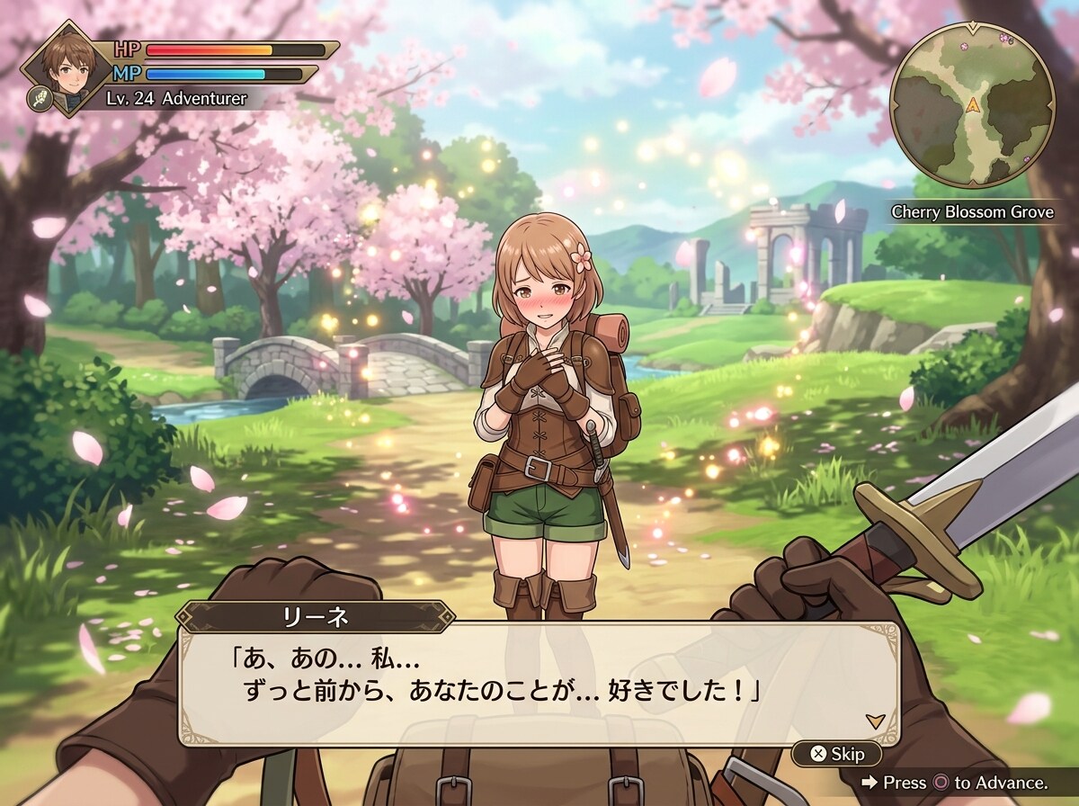 RPGっぽい告白画面 | の人気AIイラスト・グラビア