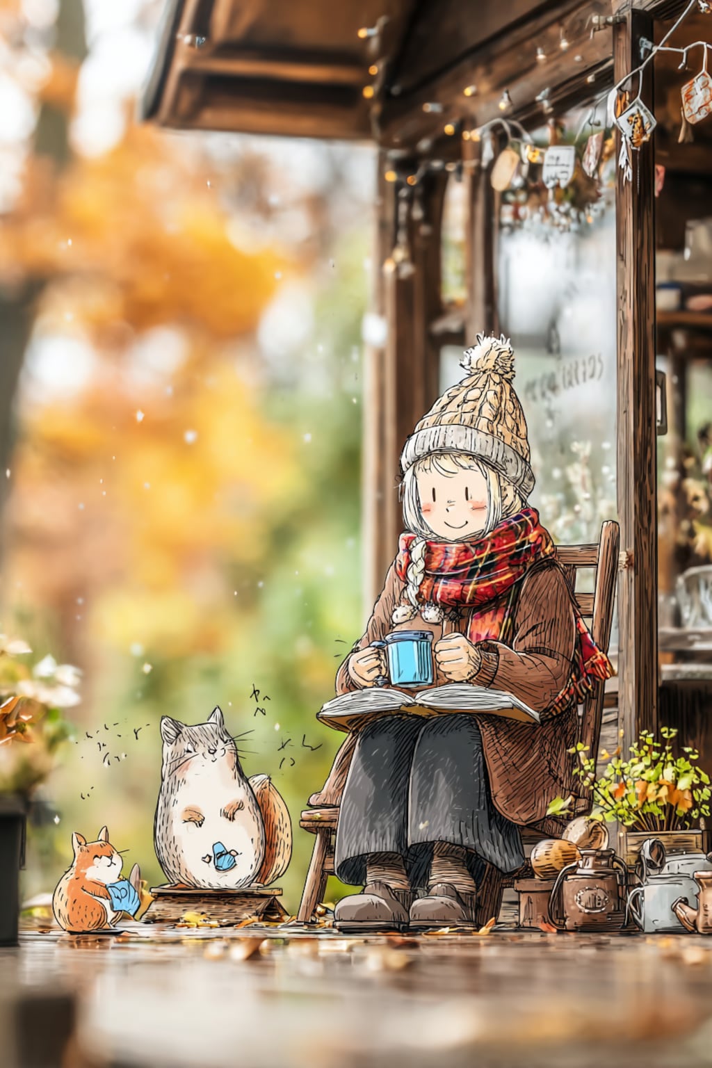 ほっこり読書タイムとリスさんぽ📖