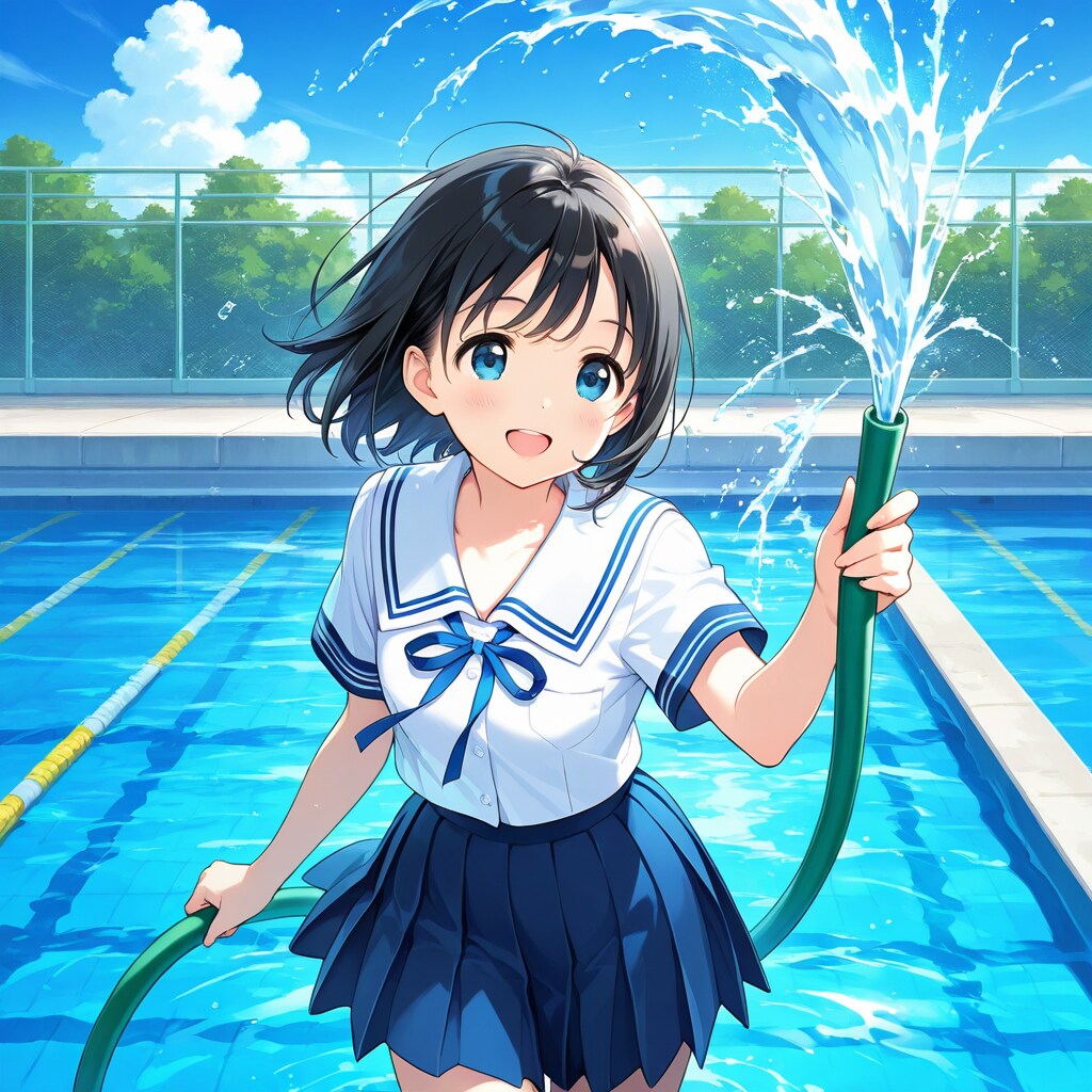 プール掃除 | の人気AIイラスト・グラビア