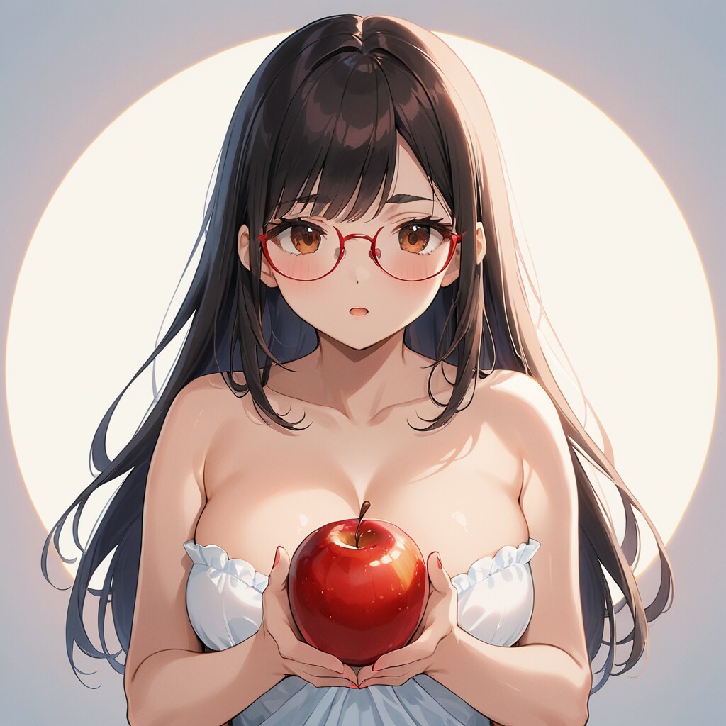 美味しいリンゴ食べて、頑張りましょう！