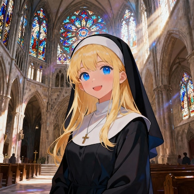 教会で一日尼僧ちちぷいや 弾