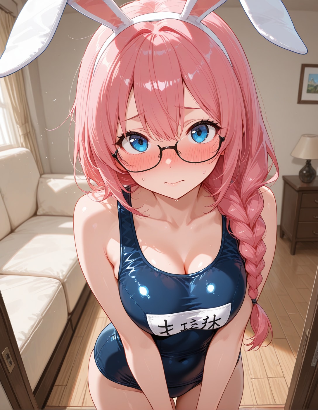 小桃乃さんでスク水バニー(*´ω`*)