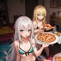 ディナーはピザです。 2枚目