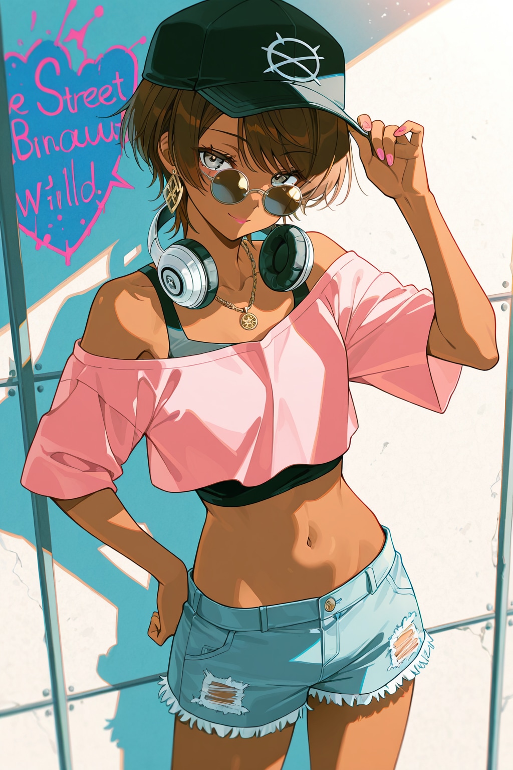 ヘッドフォン女子