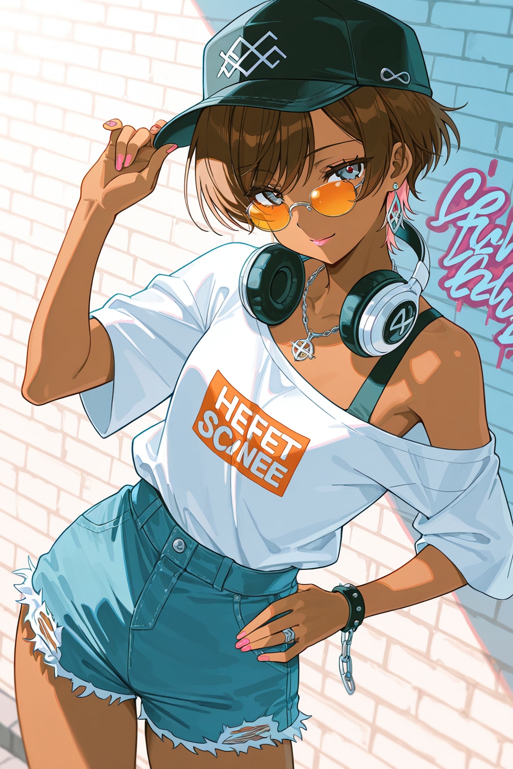 ヘッドフォン女子