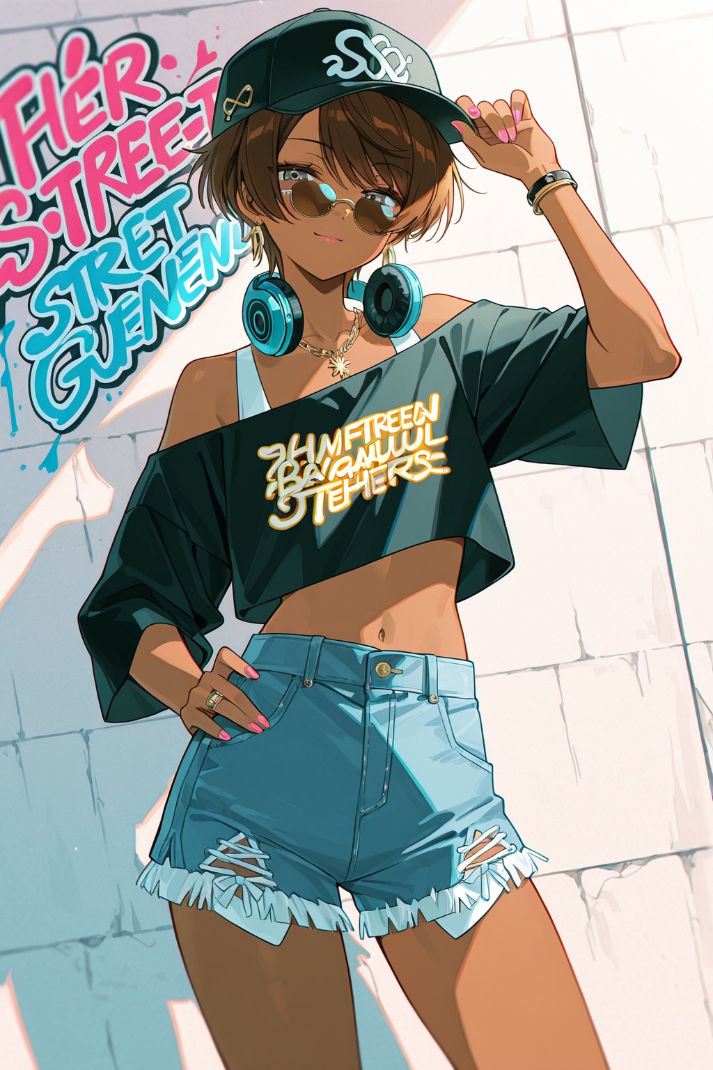 ヘッドフォン女子