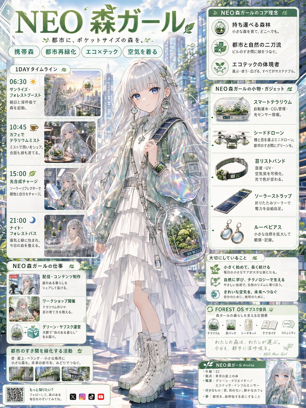NEO森ガール ～Wi-Fiではなく光合成を頼りに巡る、エコテック版デジタルノマド～