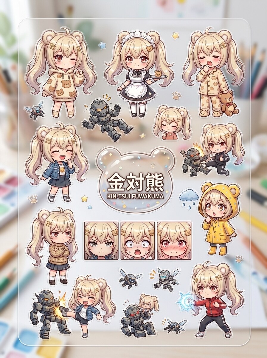 金ツイふわくま。4月6日 #シールの日 | の人気AIイラスト・グラビア