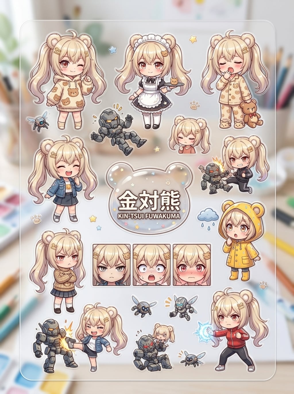 金ツイふわくま。4月6日 #シールの日