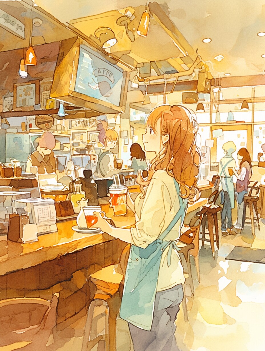 カフェ店員