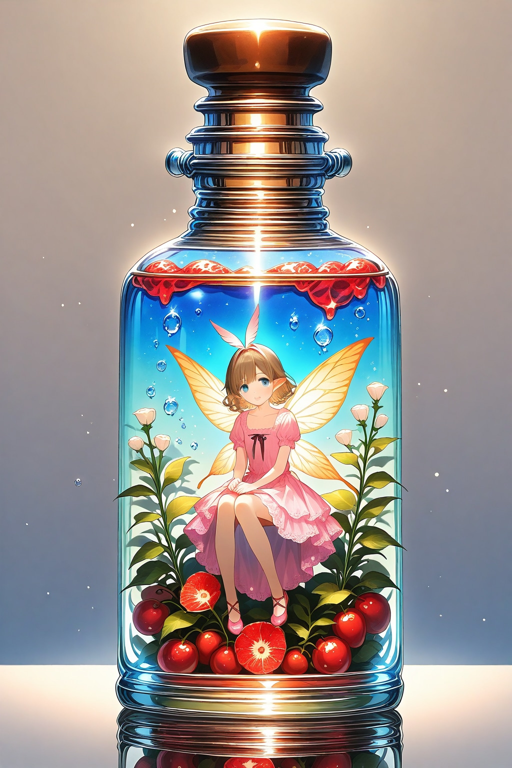 ガラス瓶に入った妖精