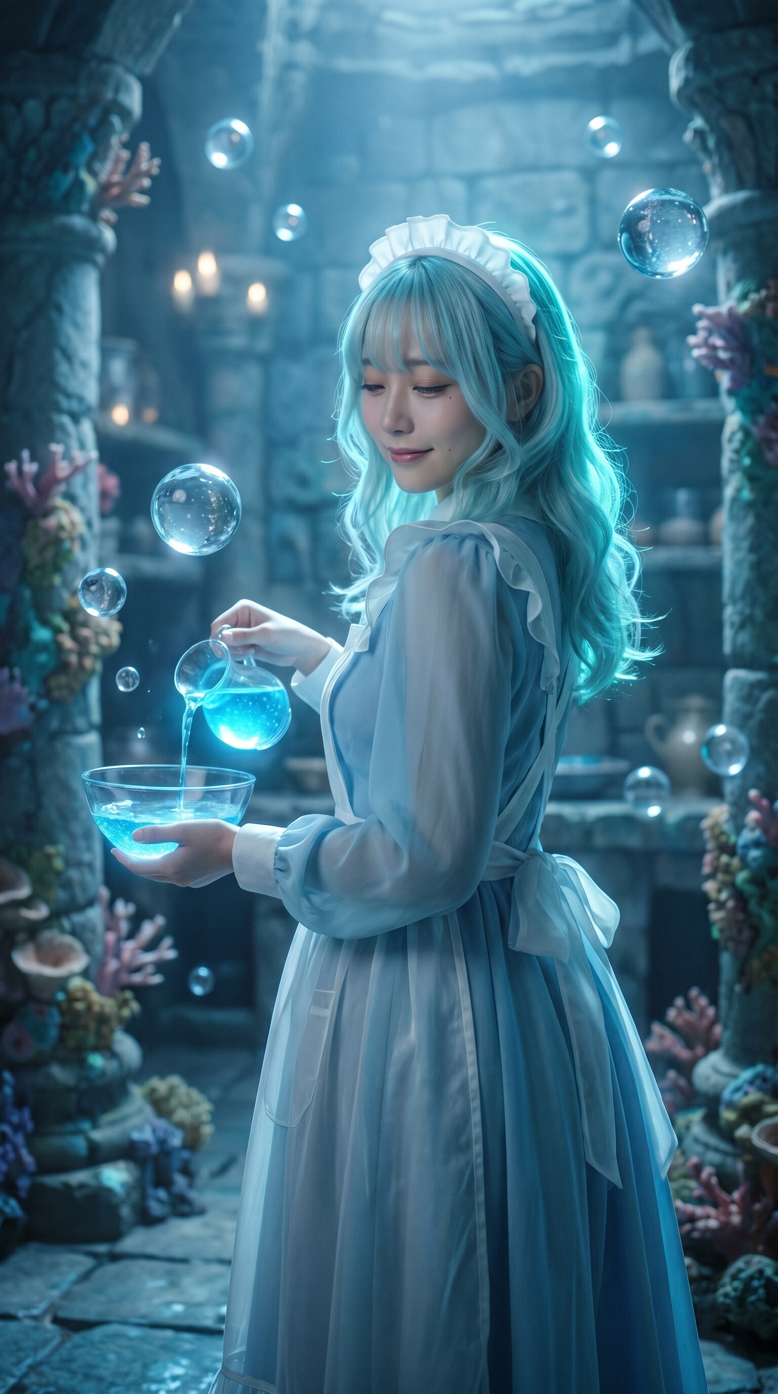 The Maid Beneath the Blue Ruins | の人気AIイラスト・グラビア