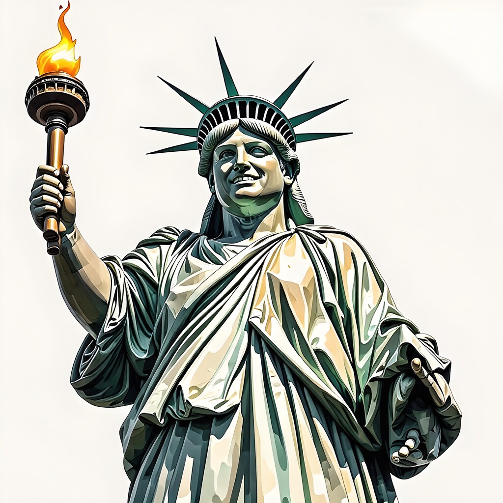 ぽっちゃりした自由の女神像