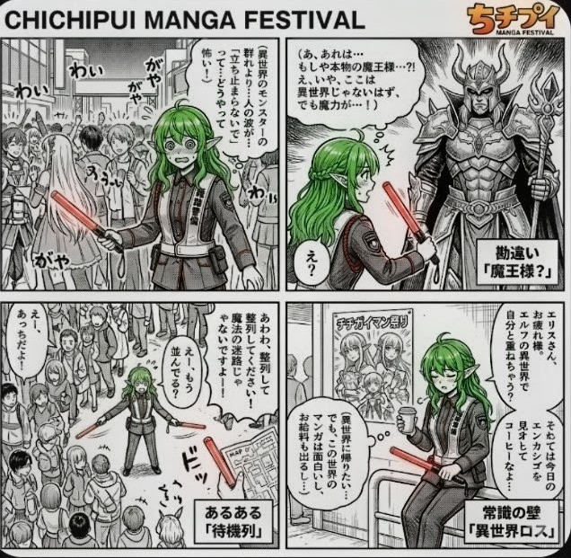 転生した緑エルフの雑踏警備日記🚨