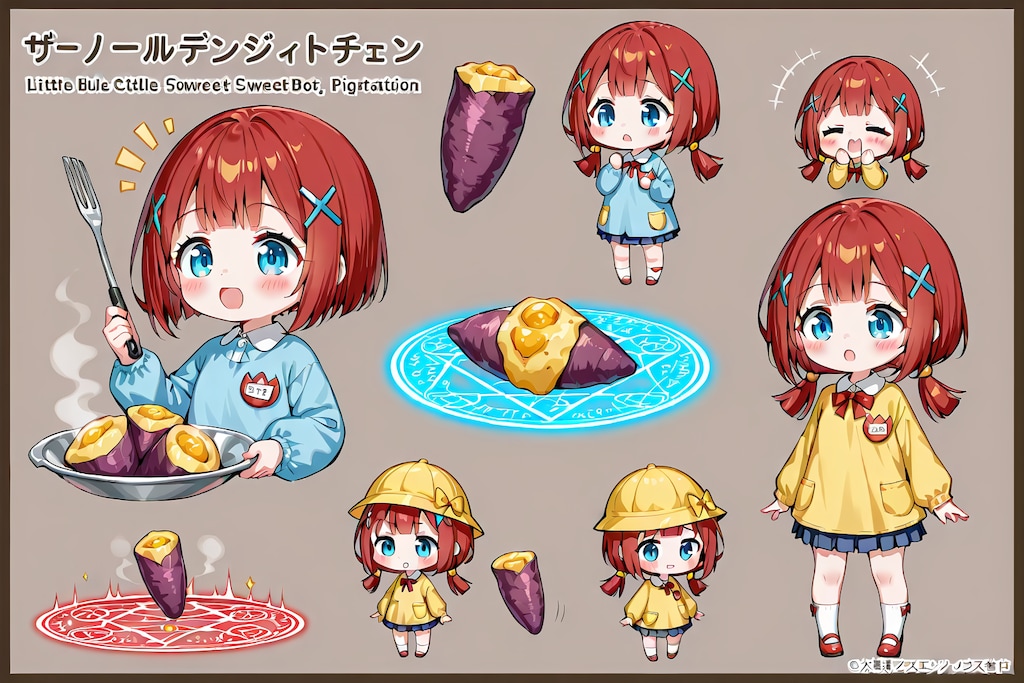 魔法陣で焼き芋を生成