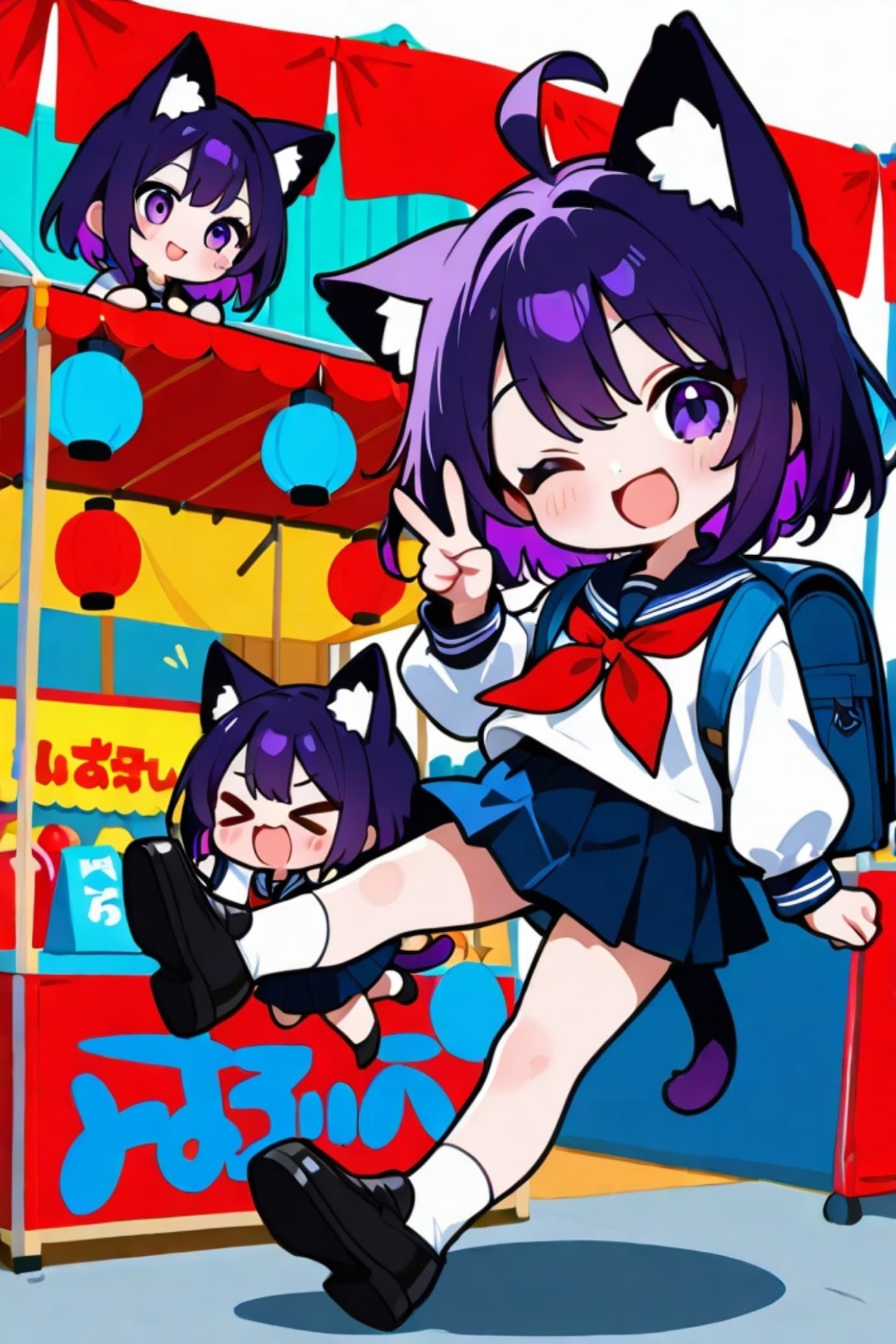 紫髪ちゃん | の人気AIイラスト・グラビア