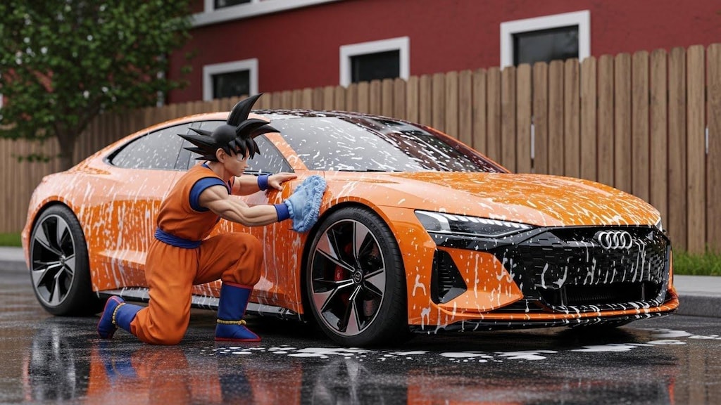 孫悟空がアウディビジョングランツーリスモを洗う