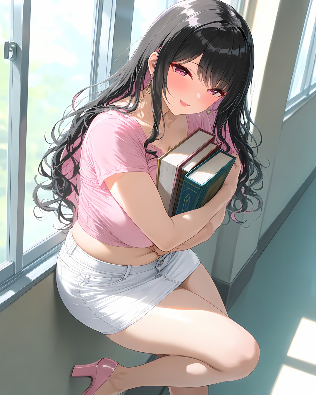 🏫校舎の窓辺で一息ブレイクタイム💕
