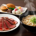 摩訶不思議食堂のうどんとローストビーフと和菓子のセット 2枚目
