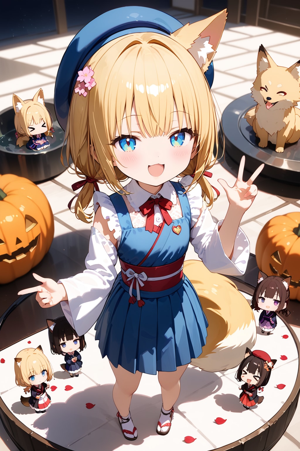 おう-、キツネさんいらっしゃ-い！