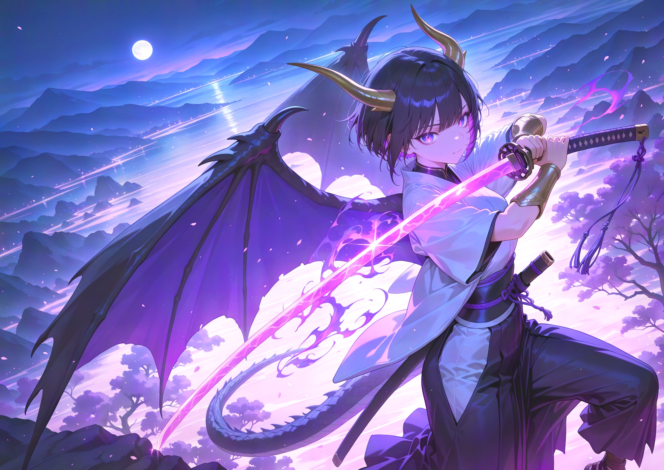 夜桜紫龍 | の人気AIイラスト・グラビア