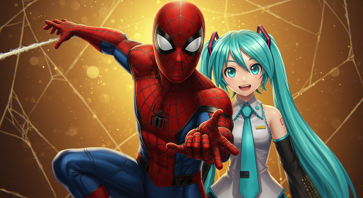 スパイダーマンと初音ミク | の人気AIイラスト・グラビア