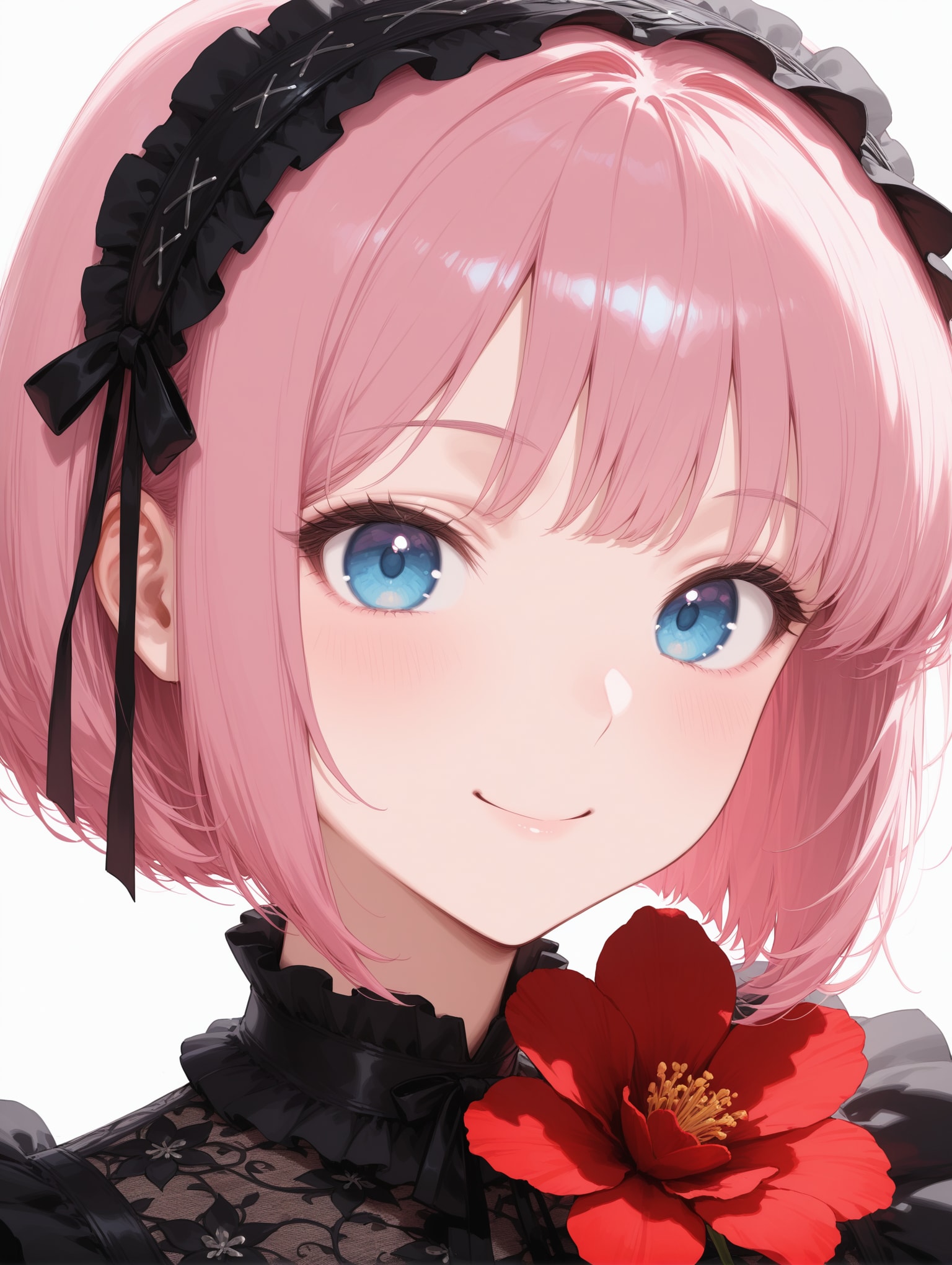 赤い花と黒ゴス | の人気AIイラスト・グラビア