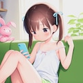 お部屋でくつろぐツインテール少女 8枚目