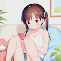 お部屋でくつろぐツインテール少女 12枚目