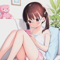 お部屋でくつろぐツインテール少女 5枚目