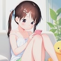 お部屋でくつろぐツインテール少女 4枚目