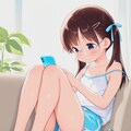お部屋でくつろぐツインテール少女 11枚目