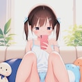 お部屋でくつろぐツインテール少女 6枚目
