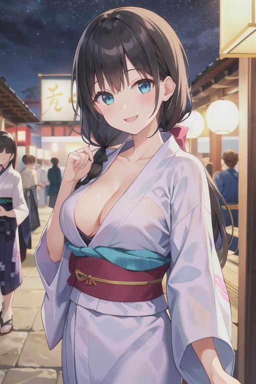 夏祭り〜少し露出のある浴衣姿