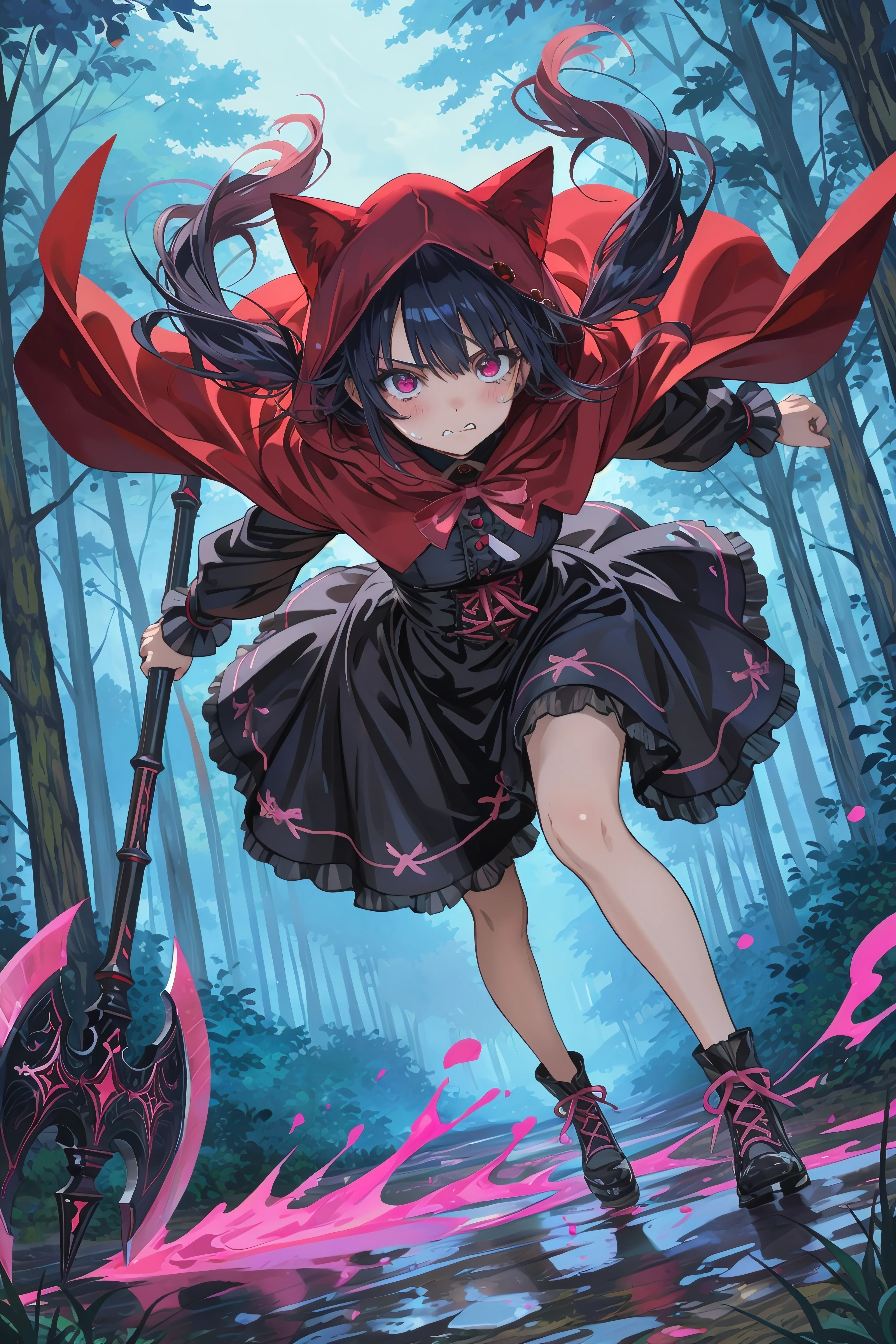 Crimson Edge in the Mist