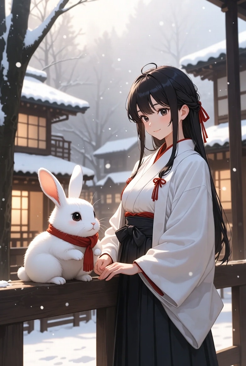 うさぎと少女 | の人気AIイラスト・グラビア