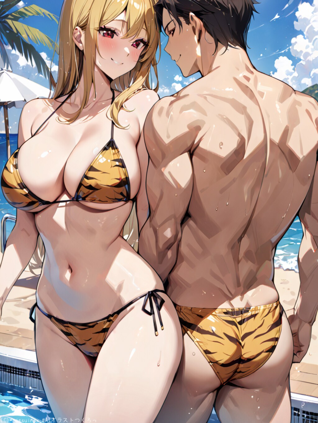 海の日ビキニな彼氏彼女👙🩲🏖️👫😍