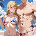 海の日ビキニな彼氏彼女👙🩲🏖️👫😍 2枚目