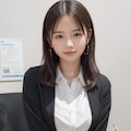 オフィスで座っている女性 9枚目
