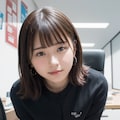 オフィスで座っている女性 4枚目
