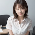 オフィスで座っている女性 5枚目