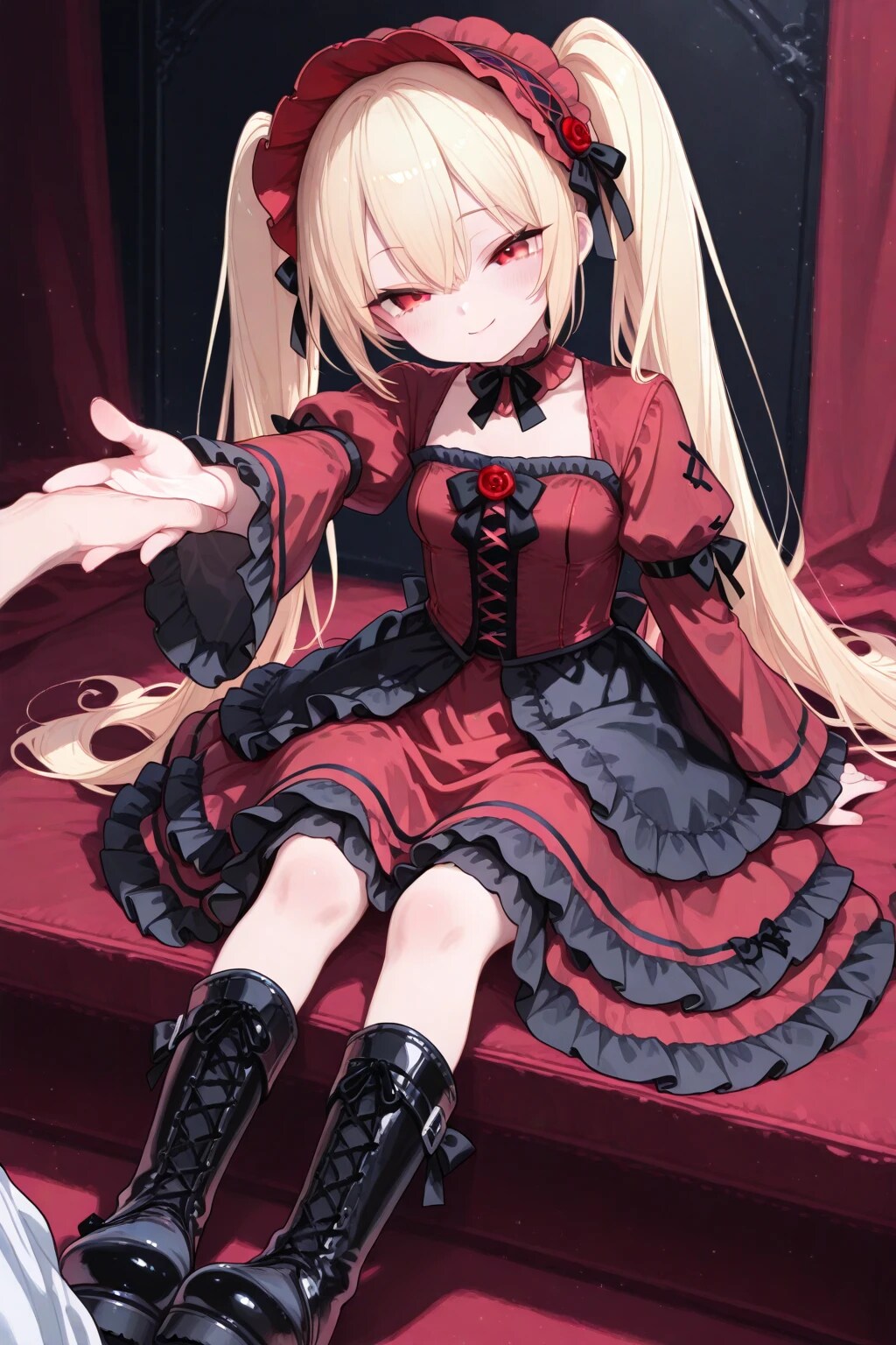 赤いドレスのお嬢様