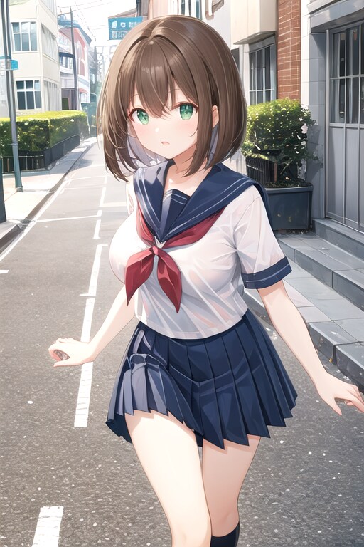 セーラー服の女の子９ | の人気AIイラスト・グラビア