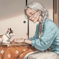 うちのおばあちゃんは猫大好き 5枚目