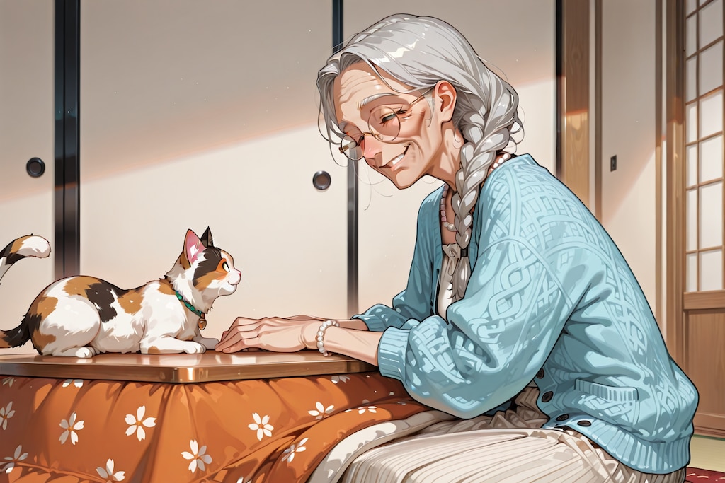 うちのおばあちゃんは猫大好き