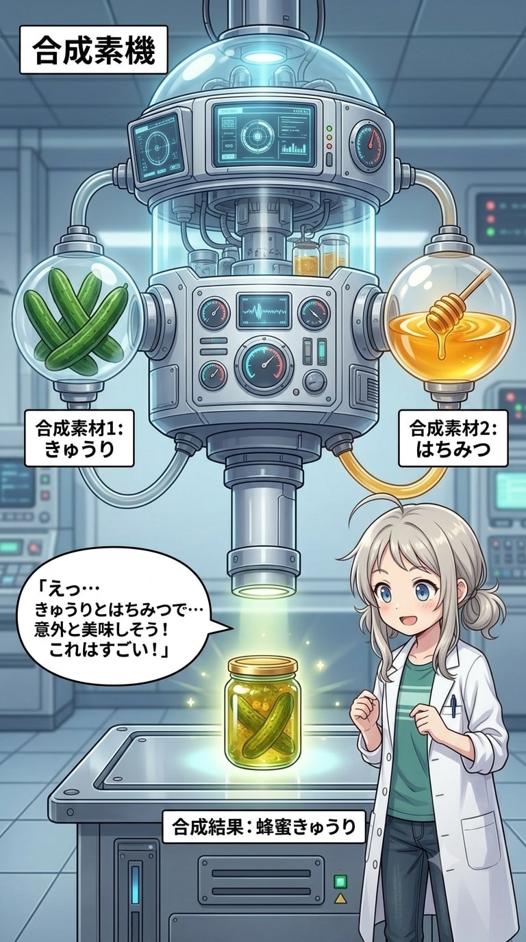 きゅうりとはちみつで合成