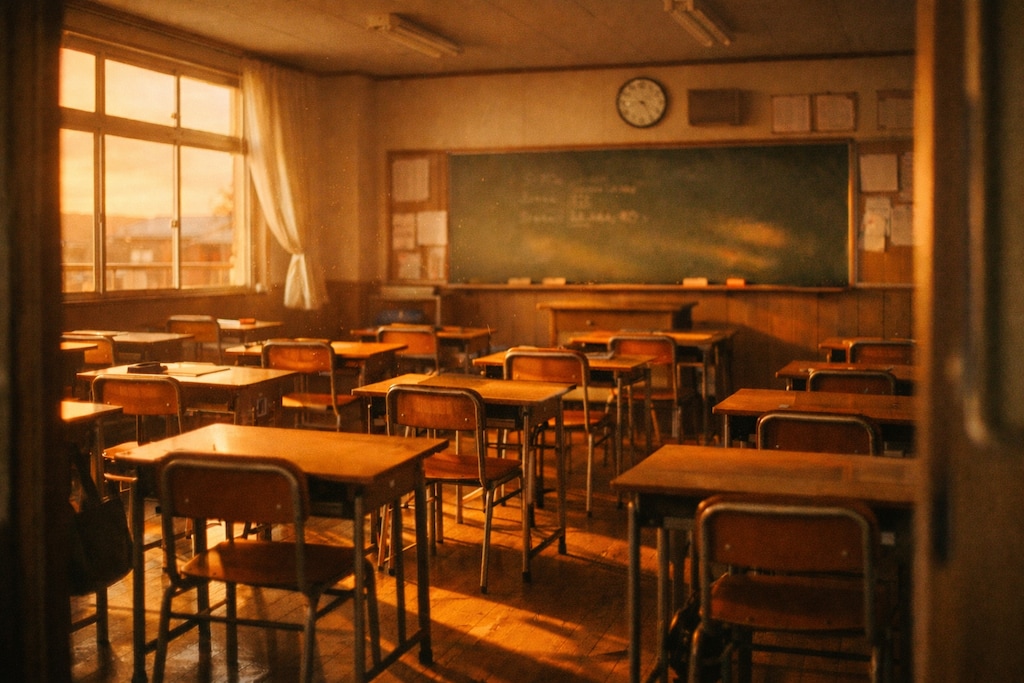 放課後忘れ物を取りに教室に向かうと子供ながらにノスタルジーな気持ちになった。昼間は先生やみんながいて賑やかな教室の静寂がなんだかさみしい。