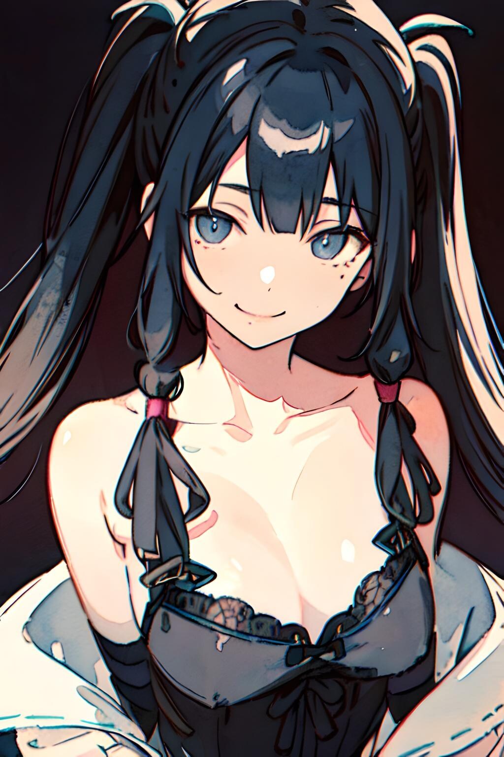 泣きぼくろ黒髪ツインテちゃん