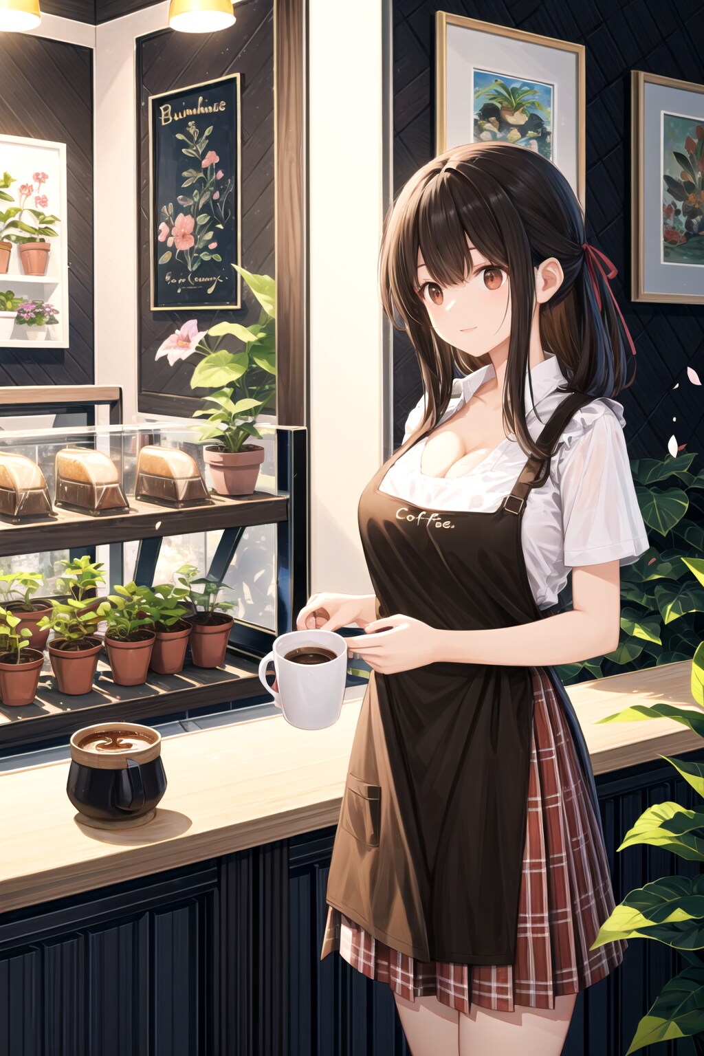 カフェの女の子 | の人気AIイラスト・グラビア